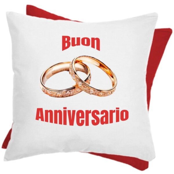 Cuscino bicolore ANNIVERSARIO MATRIMONIO