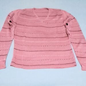Maglioncino rosa con righe