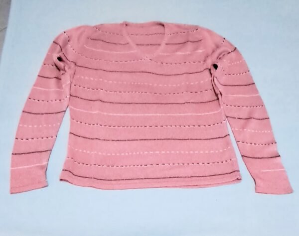 Maglioncino rosa con righe