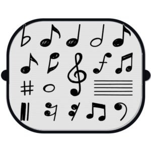 Parasole finestrini auto NOTE MUSICALI