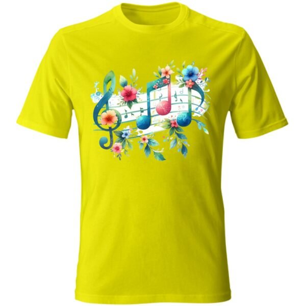 T-Shirt bambina NOTE E FIORI