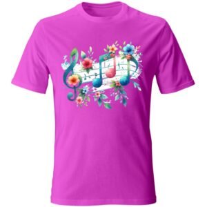 T-Shirt bambina NOTE E FIORI