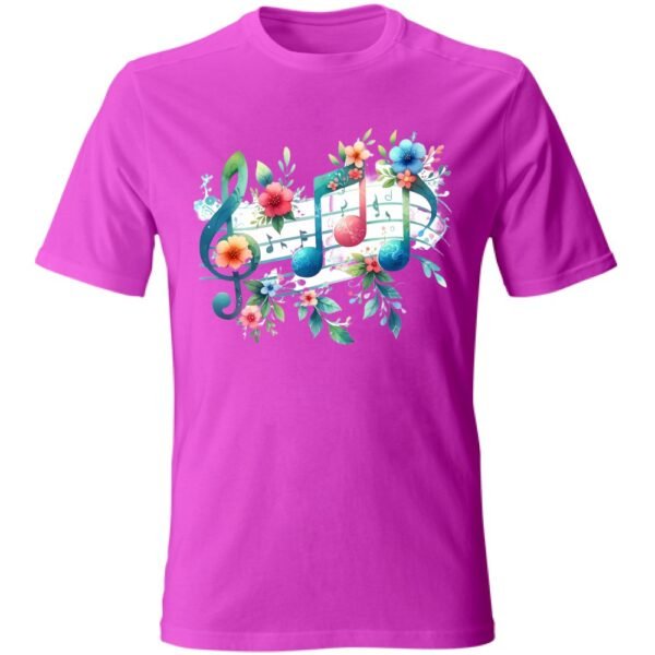 T-Shirt bambina NOTE E FIORI
