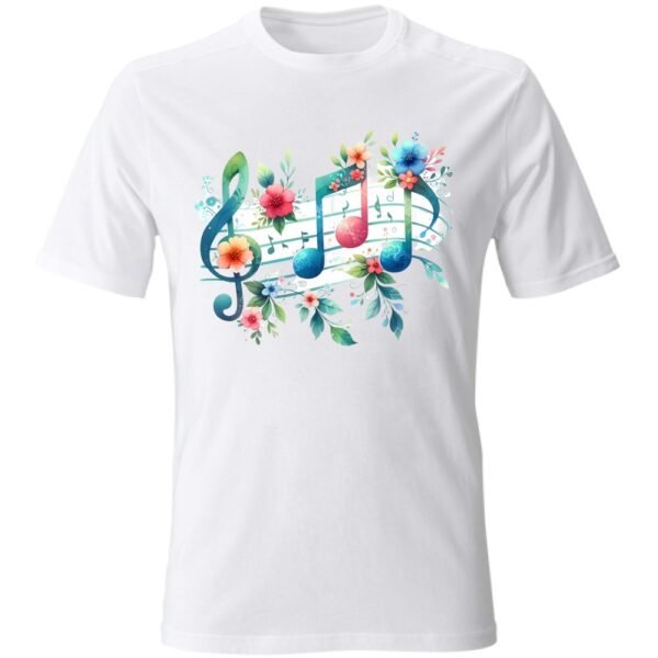 T-Shirt bambina NOTE E FIORI