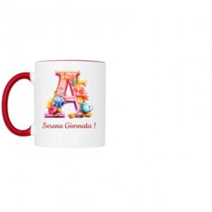 Tazza bicolore lettera A