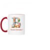Tazza bicolore lettera B
