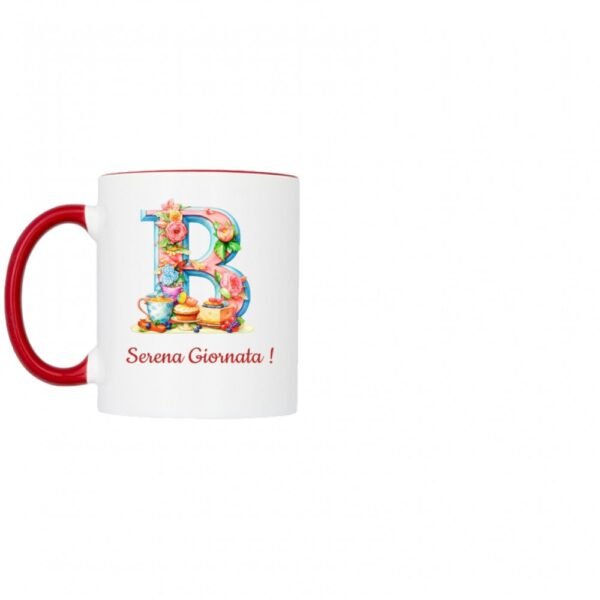 Tazza bicolore lettera B