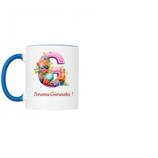Tazza bicolore lettera G