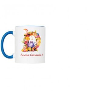 Tazza bicolore lettera O