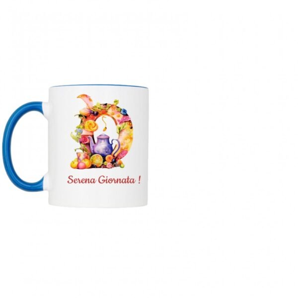 Tazza bicolore lettera O