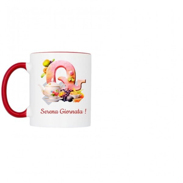 Tazza bicolore lettera Q