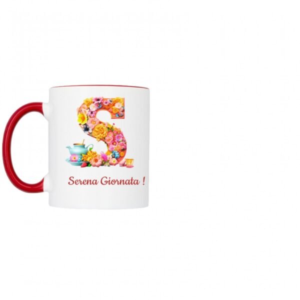 Tazza bicolore lettera S