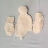 Vestitino bianco lana con babucce e cappellino