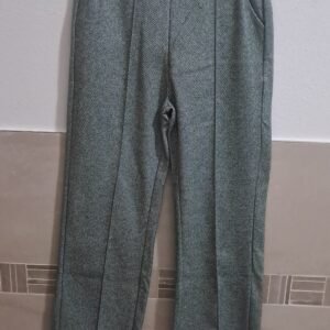 Pantaloni lana lisca di pesce grigi