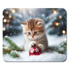 00521789.jpg Mousepad Natalizio con gattino
