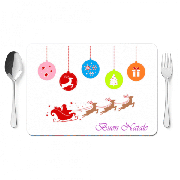 Tovaglietta natale BOCCE-SLITTA