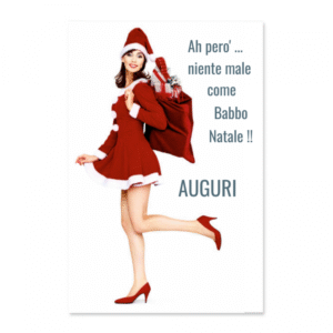 poster babbo natale donna